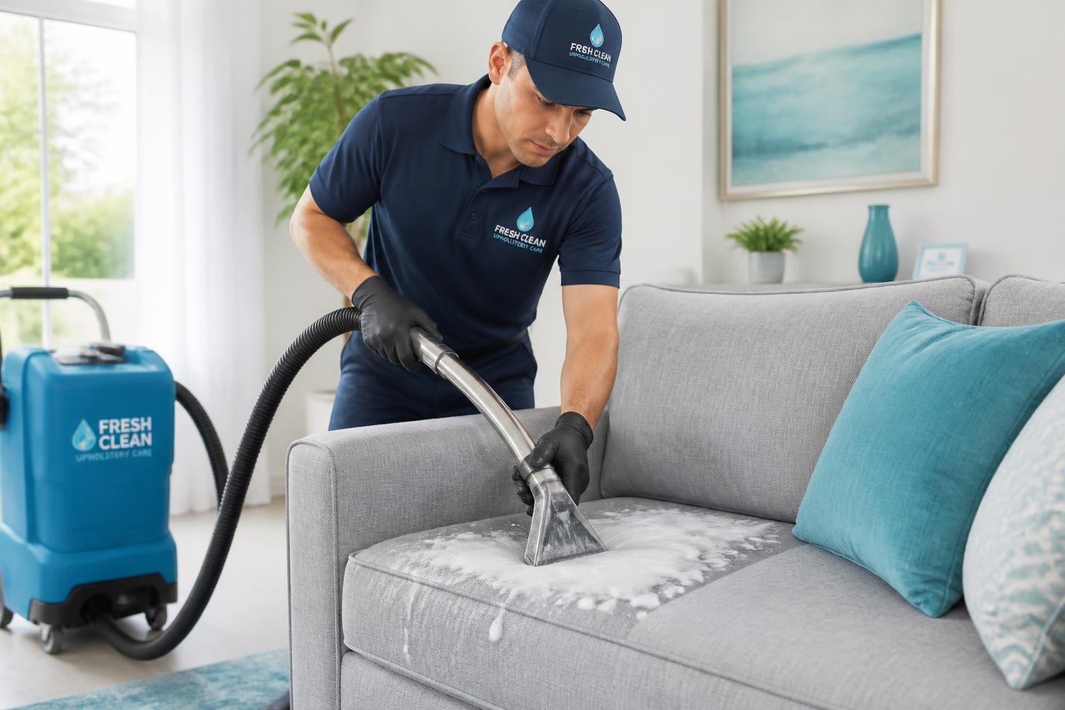 Capa do modelo de landing page para Higienização de Estofados
